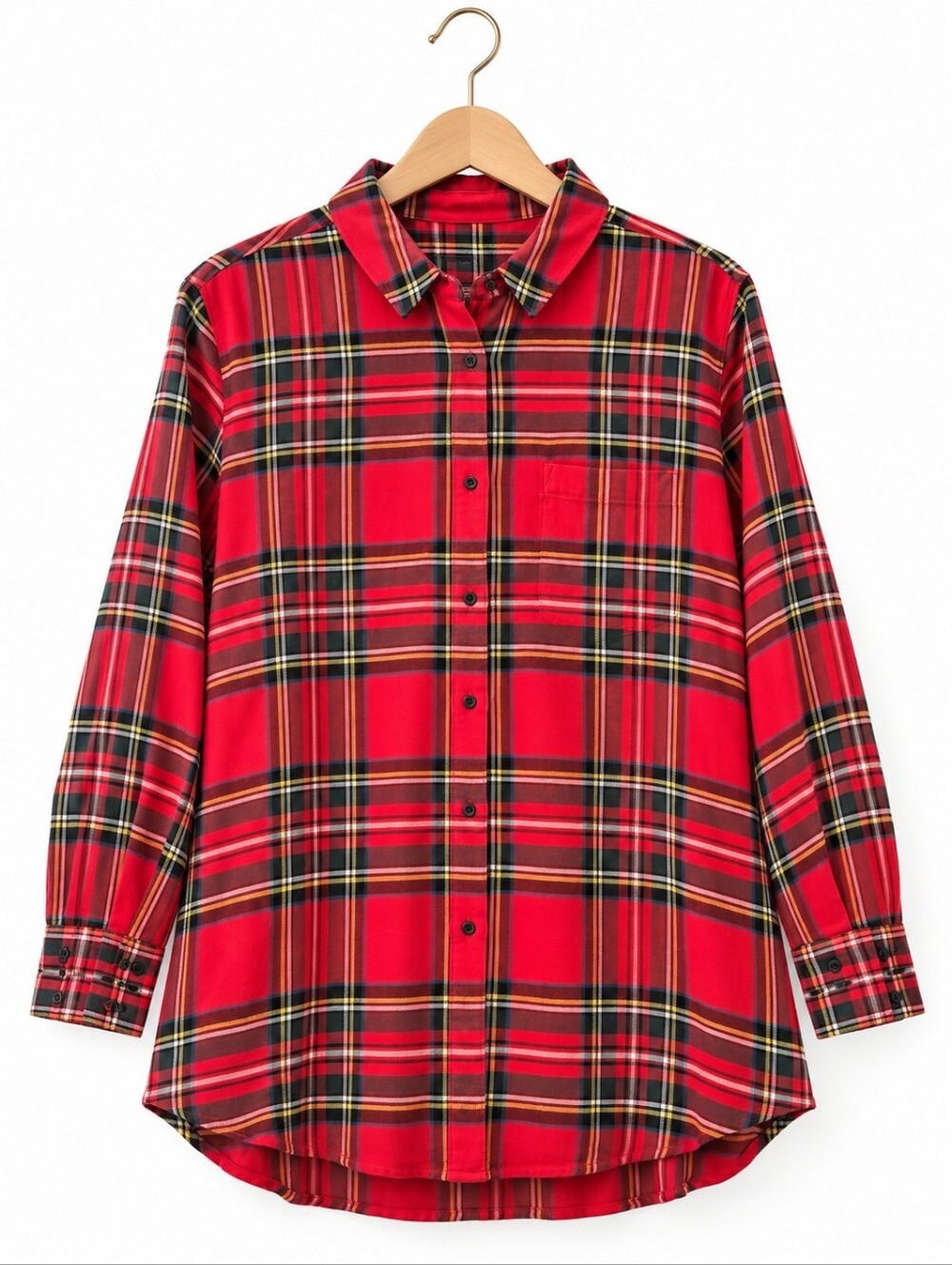 Pendleton Womens XL Red Tartan Plaid Modal Wool Button Down Cabincore Heritage